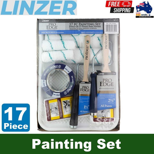 Linzer 17 pcs Pro Edge Professional Painting Set Microfiber Home Paint Supplies