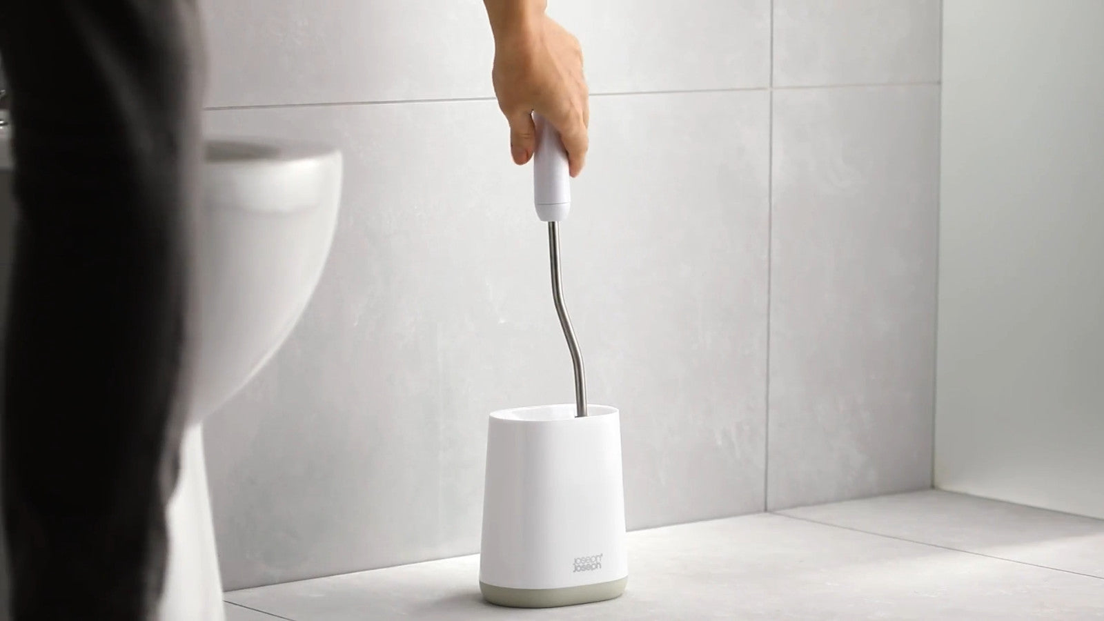 Joseph Joseph 2 x Flex Lite Advanced Flexible Toilet Brush Holder Anti Drip Clog