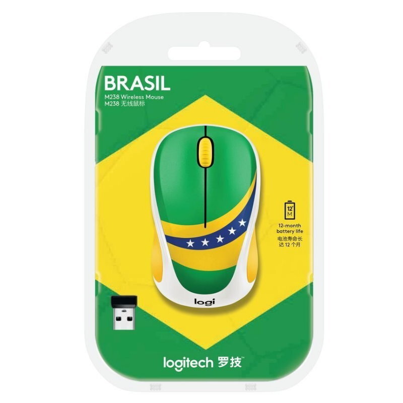 Logitech M238 Fan Collection Wireless Mouse - Brazil or England