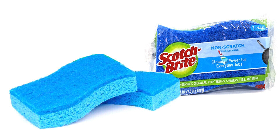3M Scotch Brite Kitchen Heavy Duty Non-Scratch Scrub Mix Scourer Sponge Cleaner