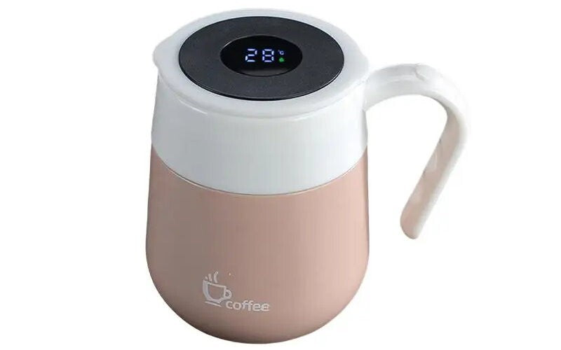 Hifuar 460ml Coffee Mug Double Wall Vacuum Insulated with Temperature Display