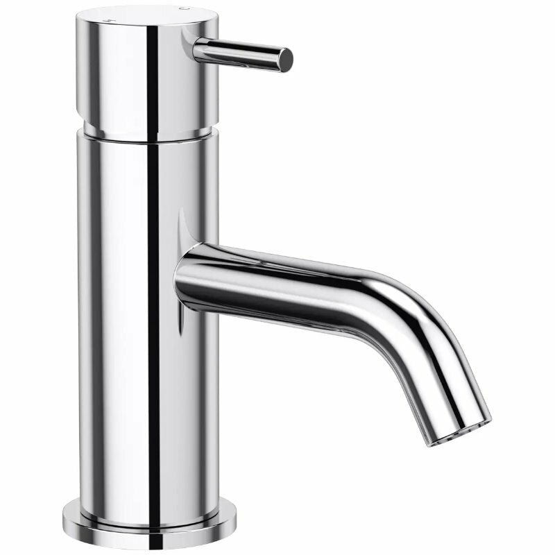 Clark Round Wall Basin 350mm One Taphole with Chrome Round Pin Basin Mixer Tap