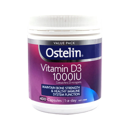 Ostelin Vitamin D3 1000IU Maintain Muscle & Bone Strength 400 Capsules Halal