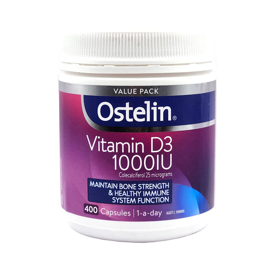 Ostelin Vitamin D3 1000IU Maintain Muscle & Bone Strength 400 Capsules Halal