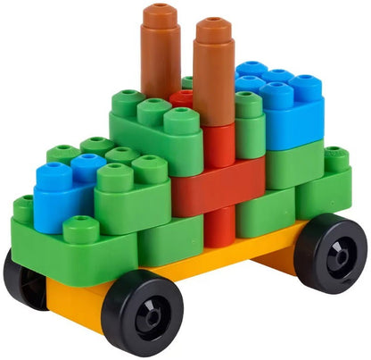 Poly M 128-Piece Building Block Set - Soft, Safe & Flexible Toy for 18m+ by Hape