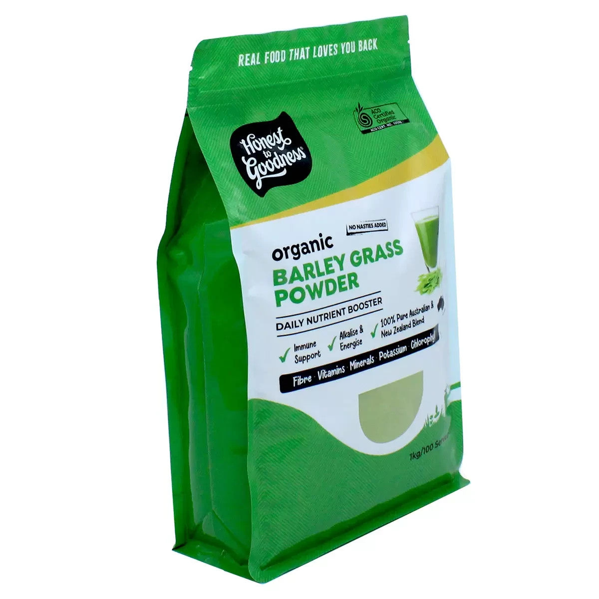 1Kg Honest To Goodness Organic Blended Barley Grass Powder Daily Nutrient Boost