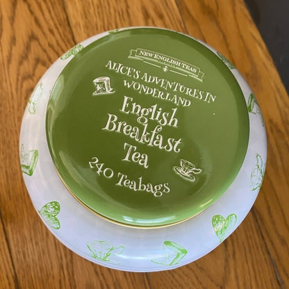 New English Teas Alice in Wonderland Tea Caddy with 240 English Breakfast Teabag