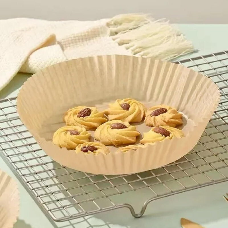 DATS Applaud Air Fryer Disposable Paper Liners Round, Oil & Water Proof, Baking