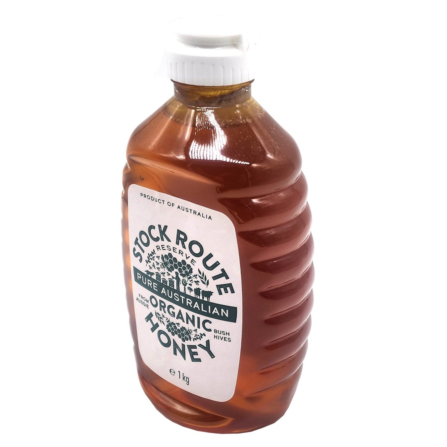Stock Route 100% Pure Australian Organic Honey From Aussie Bush Bee Hives 1L