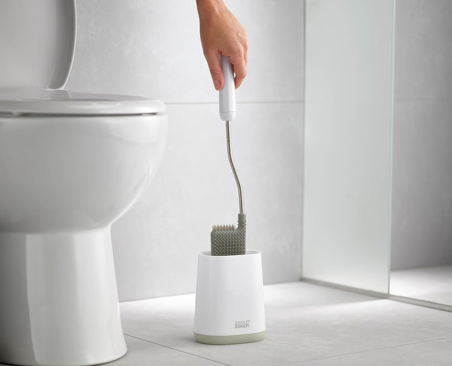Joseph Joseph 2 x Flex Lite Advanced Flexible Toilet Brush Holder Anti Drip Clog