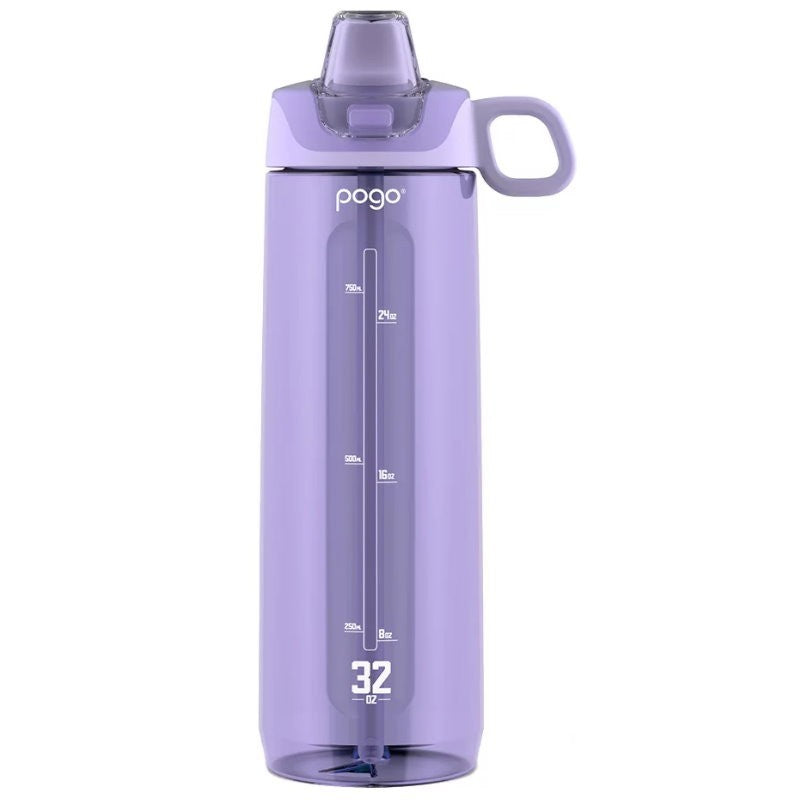 Pogo Tritan Water Bottle with Soft Straw 946 ml (32 oz) - Leakproof, BPA-Free