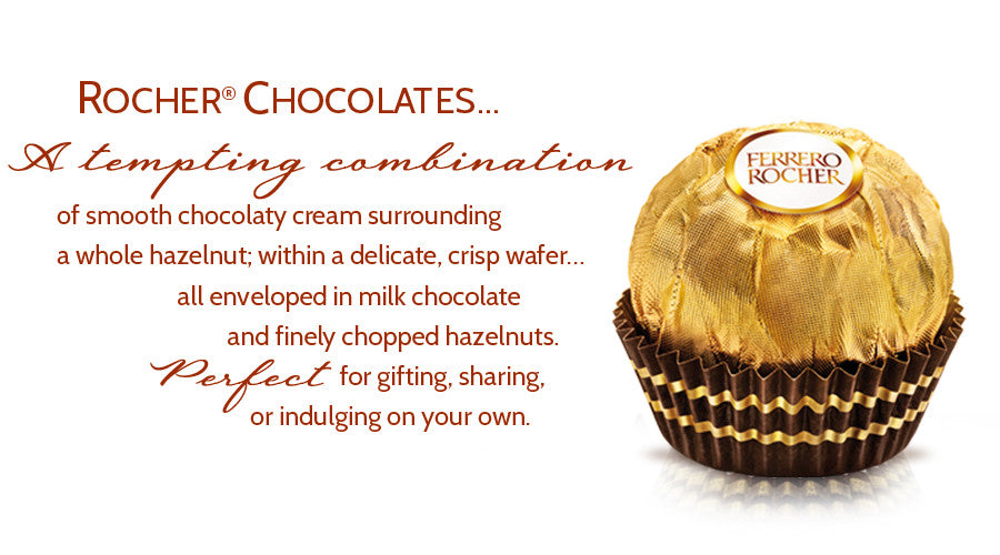 Ferrero Rocher Hazelnut Fine Milk Wafer Premium Chocolate 600g 48 Piece Box Gift
