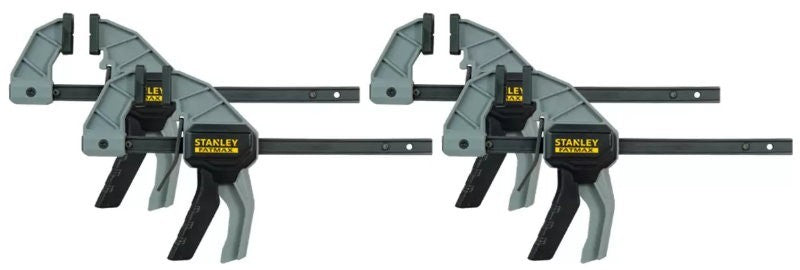 Stanley Fatmax 4 Piece 150mm Ratchet Bar Quick-Grip Clamp Set 45kg Max Holding