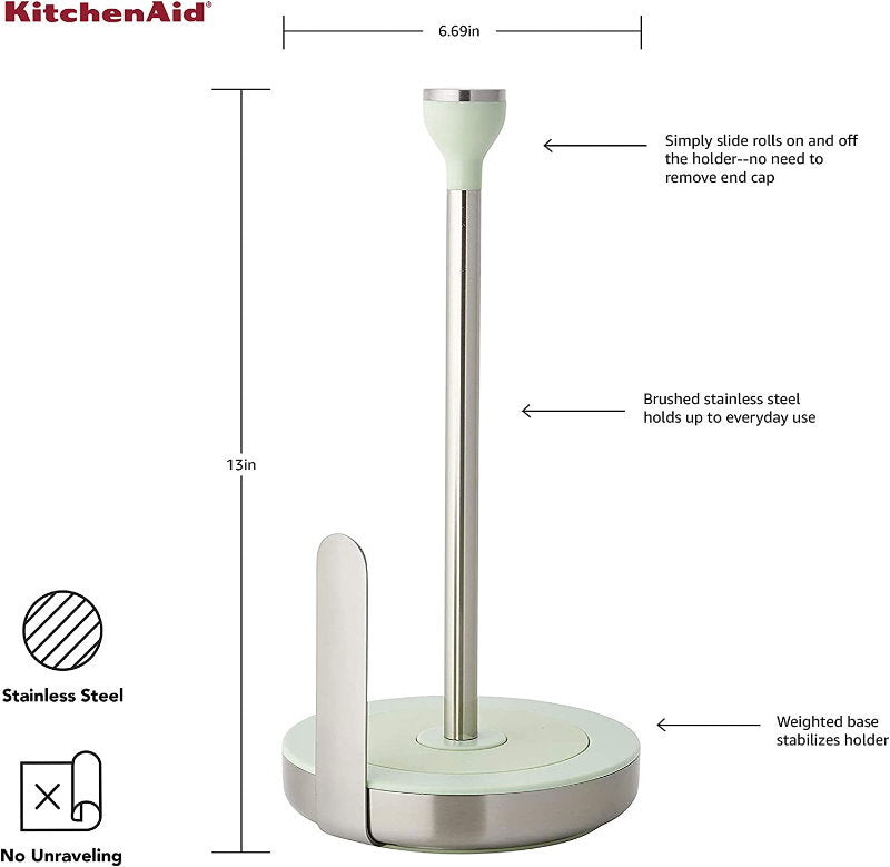 KitchenAid Classic Stainless Steel Paper Towel Holder 33cm Height