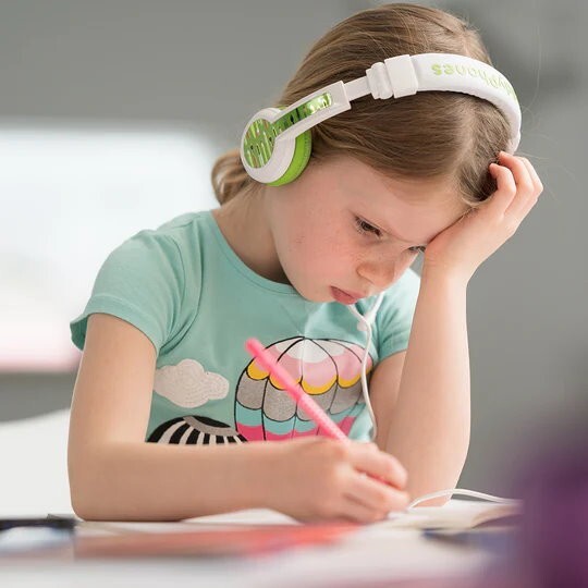 BuddyPhones 2-Pack School+ Home Learning Kids Headphones w/ Mic, BuddyCable