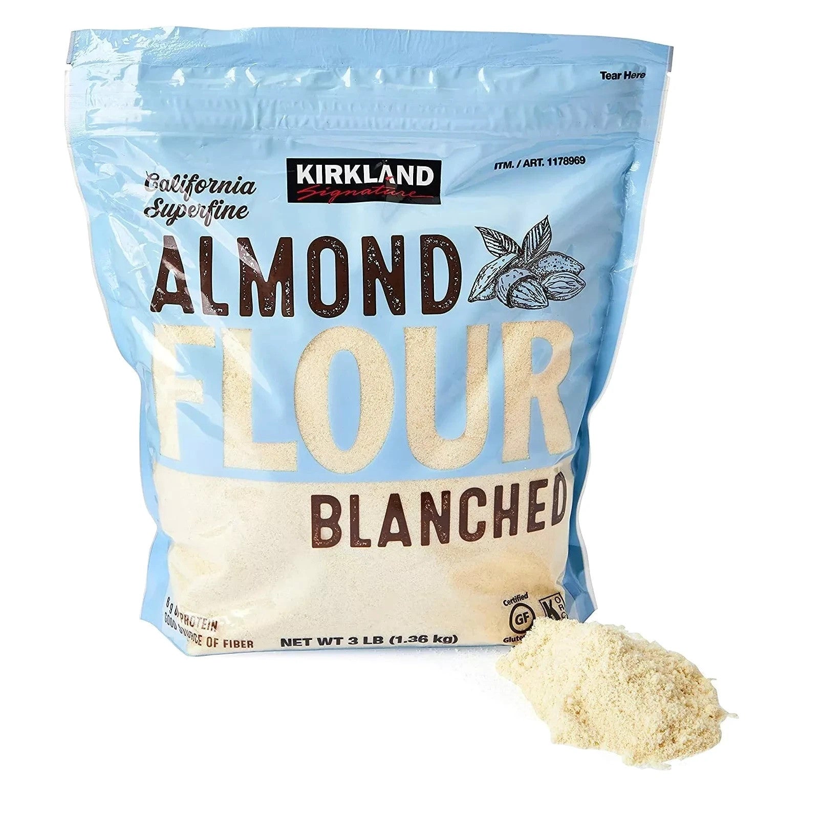 California Almond Flour Blanched Goodness Powder Gluten Free Paleo Fiber 1.36kg