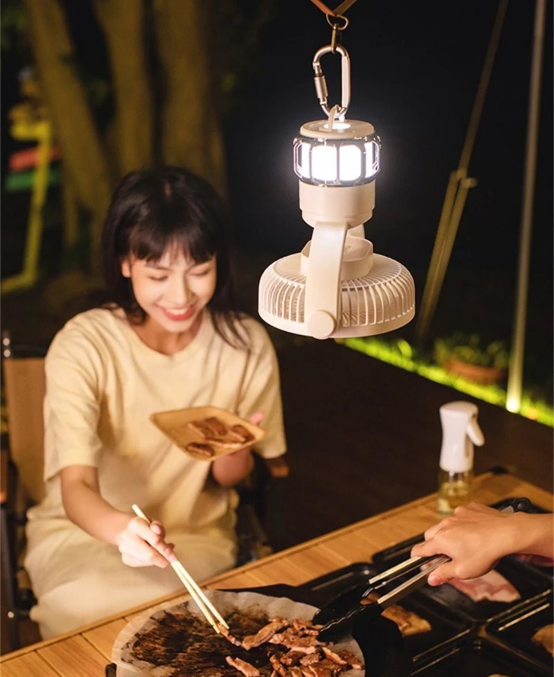 LittleDayz 3-in-1 Battery Powered Fan, LED Lantern & Power Bank Remote Control