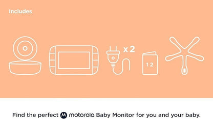 Motorola VM855 Connect 5" Portable Wi-Fi Video Audio Baby Monitor w/ Crib Mount
