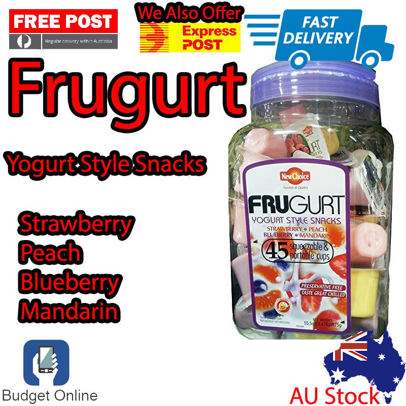 Frugurt Yogurt Style 45 Squeezable Portable Cups Kids Healthy Lunch Break Snack