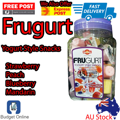 Frugurt Yogurt Style 45 Squeezable Portable Cups Kids Healthy Lunch Break Snack