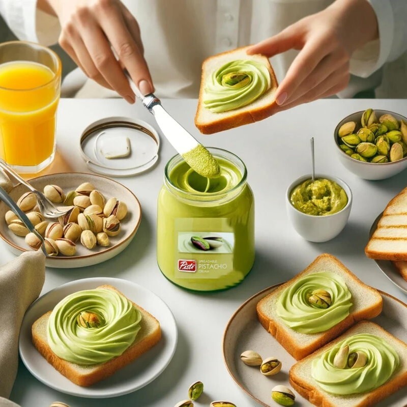 Pisti Sicilian Spreadable Pistachio Cream Spread 600g Italian Sweet and Velvety