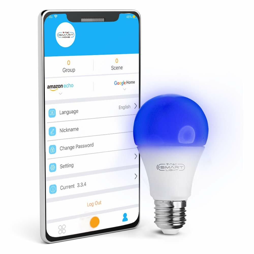 4 x RGB LED Smart App Light Bulb Lighting Dimmable Wifi Google Alexa E27 B22 10w