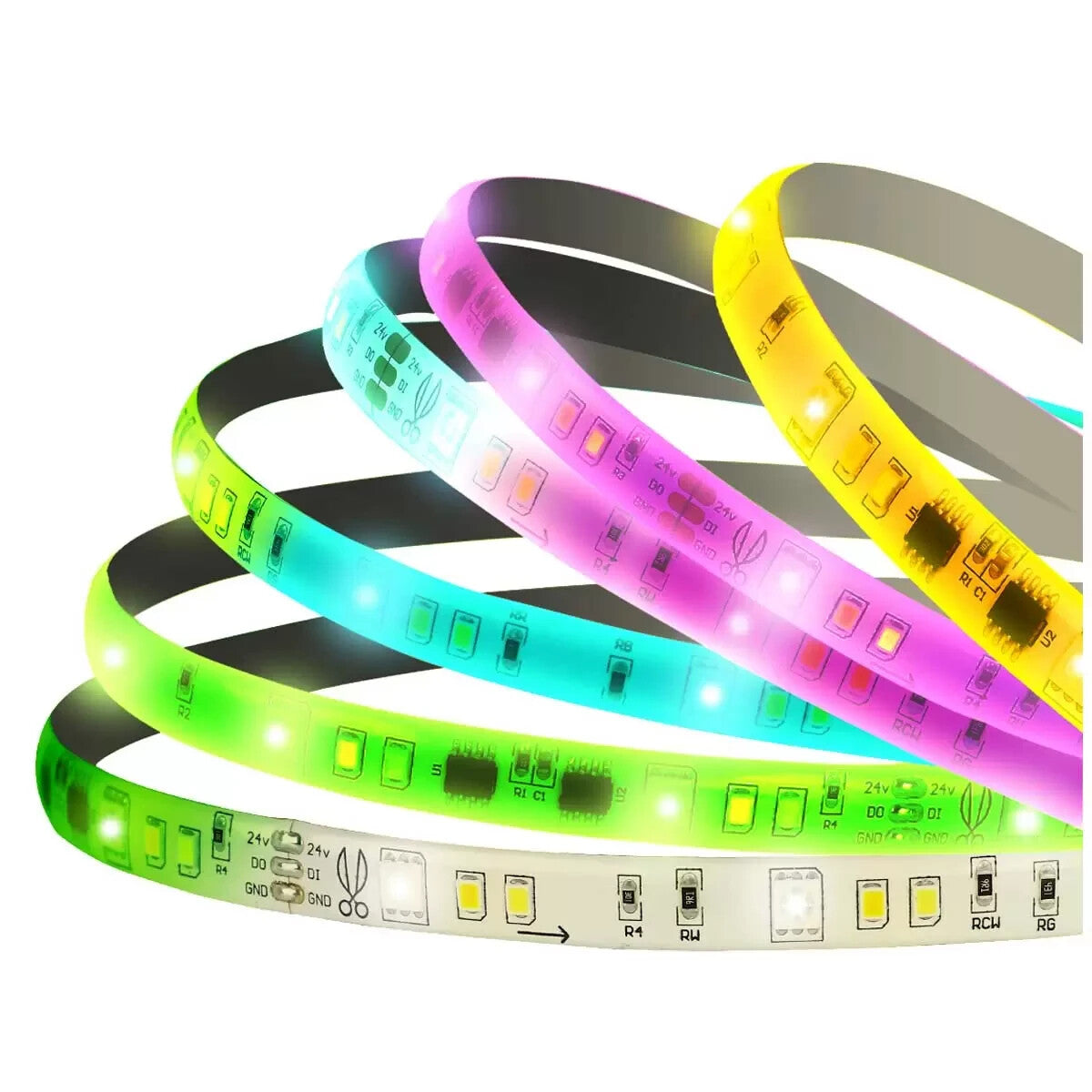 Feit Smart Colour Change LED Strip Light RGBW 2.4ghz Wifi Voice Assist Remote 6m