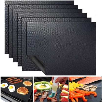 MIU 6-Pack PRO Non-Stick Reusable BBQ Grill Mats - Non-Toxic PFOA & BPA FRE