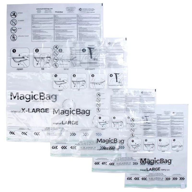 MagicBag 15-Pack Vacuum Compression Combo Set Storage Bags Reusable Waterproof