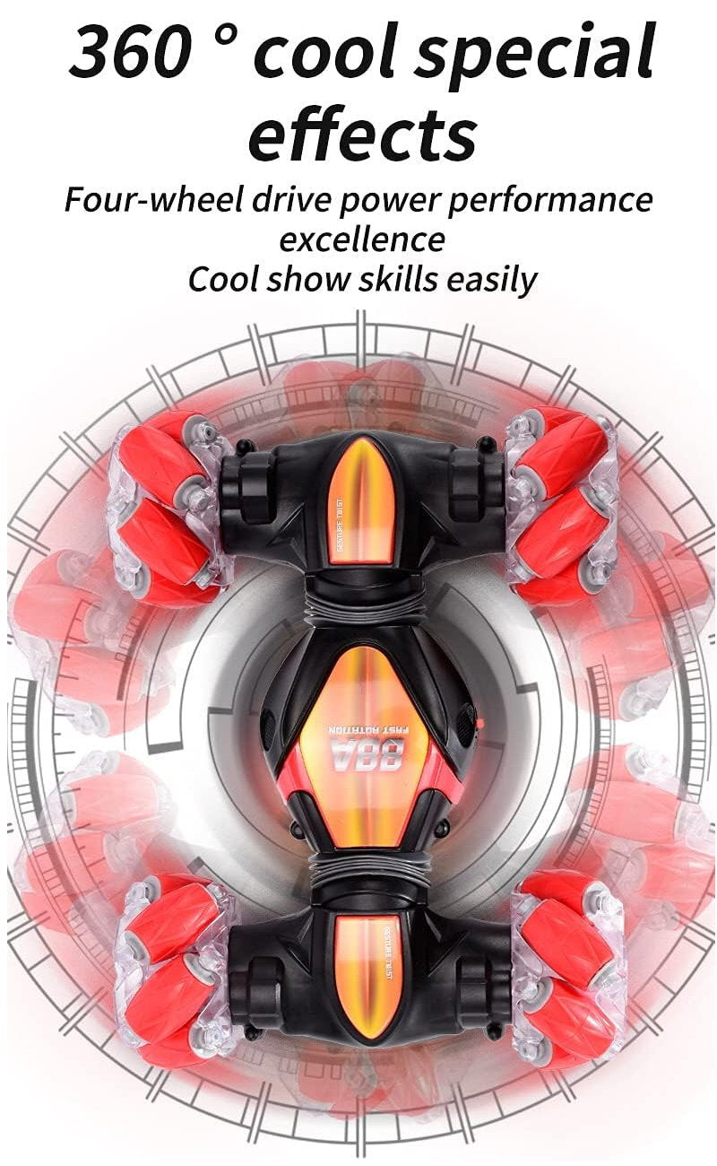 WSD Toys Gesture Sensing RC Stunt Car 2024 - Tumbling, 360° Spinning, Wall Flip