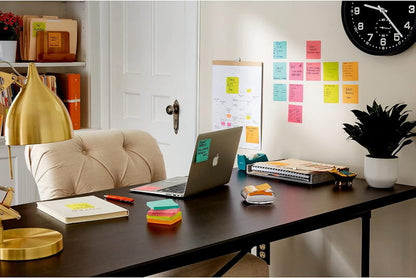 Post-It 3M Self-Stick Notes 3" x 3" Large 24 Pads (2400 Count) Assorted Colours