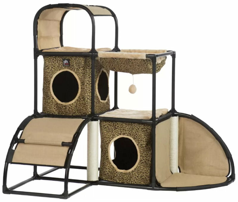 Prevue Pet Cat Catville Townhome Corner Hideaway Scratching Post Fun House Toy