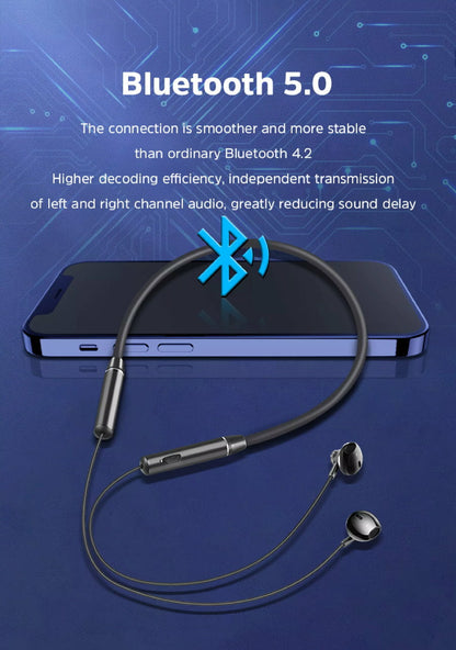 KIVEE TW57 Bluetooth 5.0 Noise Reduction Stereo Neck band Headset iPhone Samsung