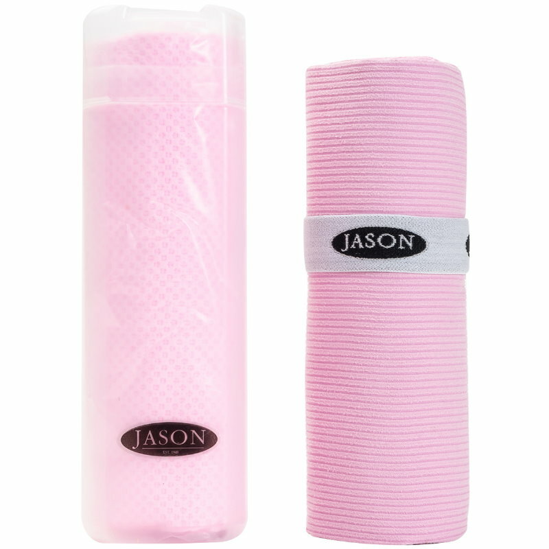 2-Pack Jason Gym Towels - Cooling Towel & Drying Towel + Travel Tube - Pink