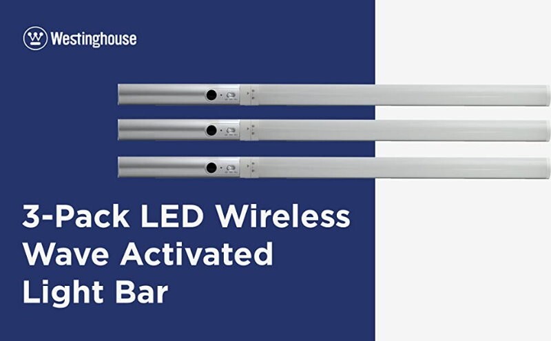 Westinghouse 3-Pack Rechargeable LED Wireless Wave Activated Light Bar Kitchen