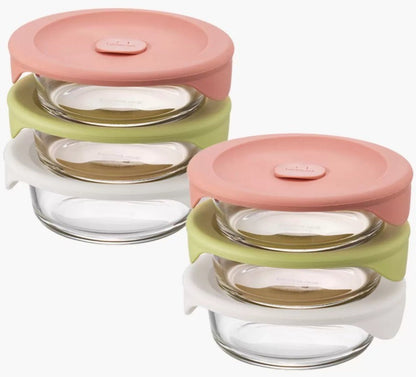 LocknLock 12 Piece Glass Fresh Easy Meal Container Set 355ml BPA Free, Microwave