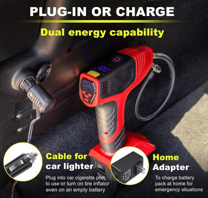 Bullseye Pro Max Rechargeable Cordless Tyre Inflator Air Pump Compressor Gauge