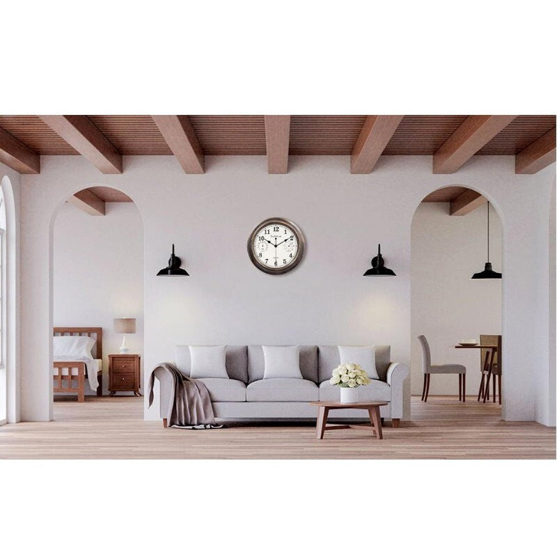 La Crosse 21" (53.4cm) Indoor/Outdoor Metal Wall Clock w/ Temperature & Humidity