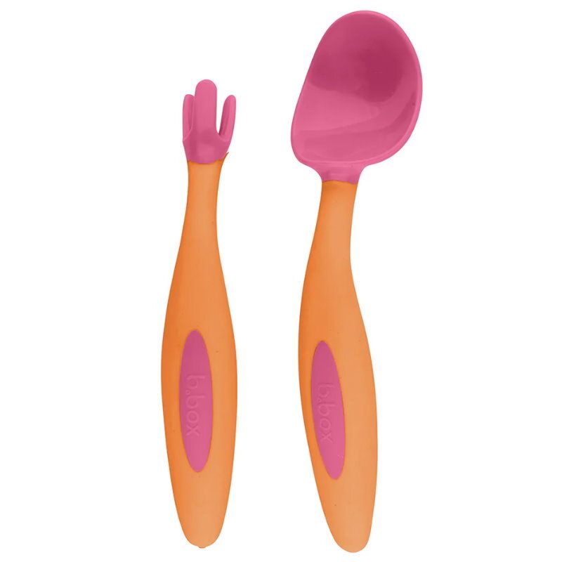 b.box Toddler Feeding Set Divided Plate, Sippy Cup, Cutlery Set - Self Training