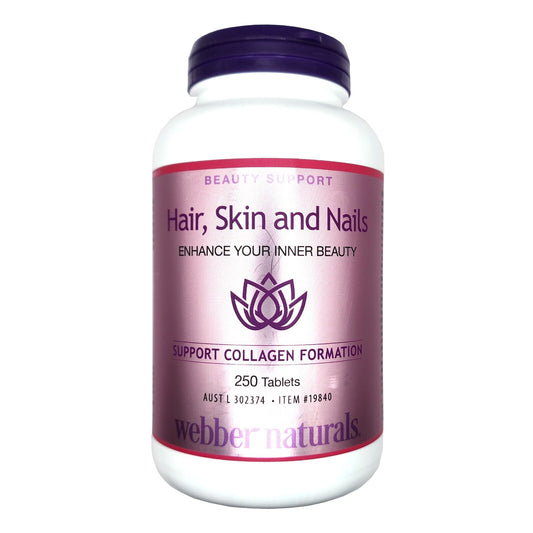 Webber Natural Hair Skin and Nails 250 Tablet Beauty Support Collagen Supplement