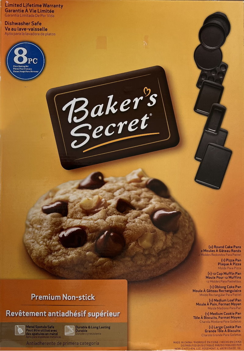 Baker's Secret Signature Premium Non-Stick Carbon Steel 8-Piece Bakeware Set