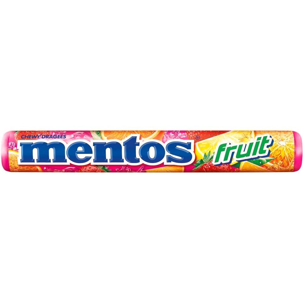 Mentos Fruit Rolls 40 x 37.5g Chewy Candy Sweets Dragees Assorted Fruit Flavour