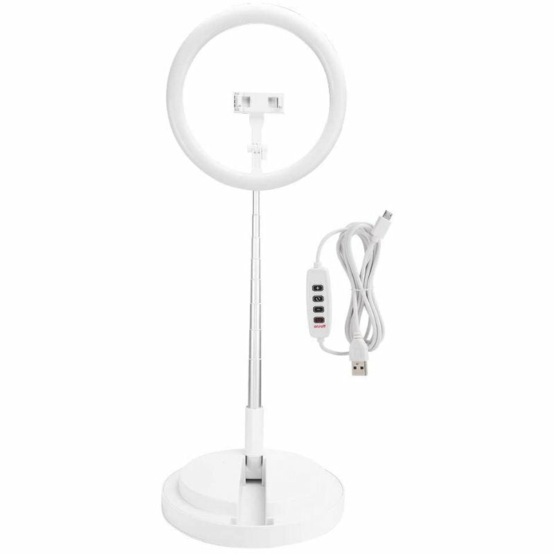 TEQ Y2 Foldable 11" LED Ring Light 3 Colour Modes w/ Base for iPhone & Android