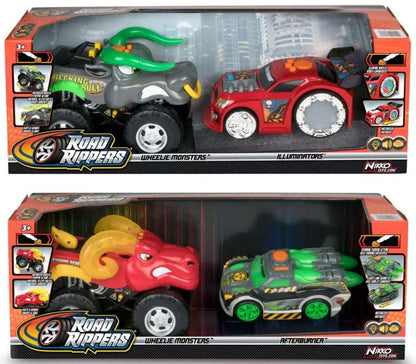 Nikko Road Rippers Wheelie Monsters Bull & Illuminator or Afterburner
