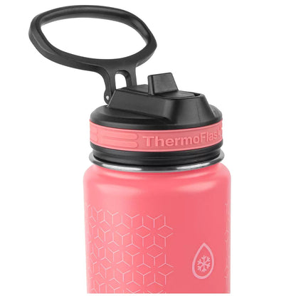 ThermoFlask Stainless Steel Vacuum Sealed Drink Bottle 710ml White & Pink 2 Pack