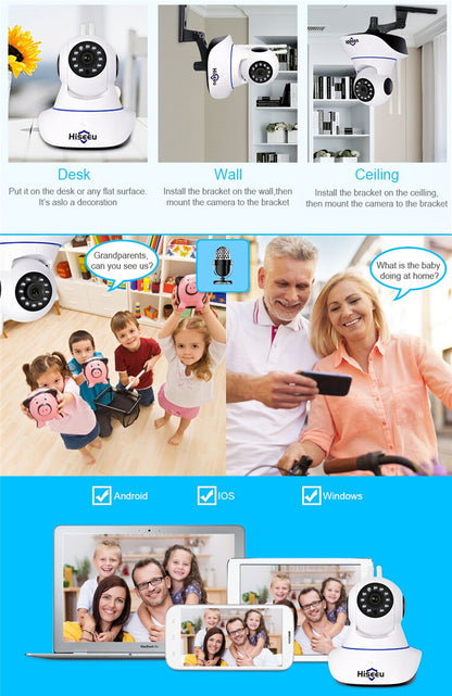 HISEEU FH1C Baby Monitor 1080P IP Camera WIFI Home Security Motion Night Vision