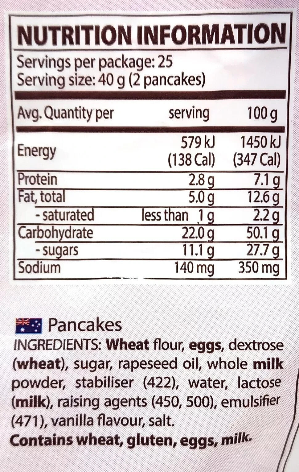 Lemarie Patissier American Style Panqueques Mini Pancake Treat 2Pcs Pack 25x40g