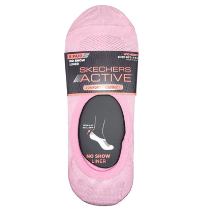 8 x Skechers Ladies Women No Show Liner Non-slip Heel Grip Active Sports Socks