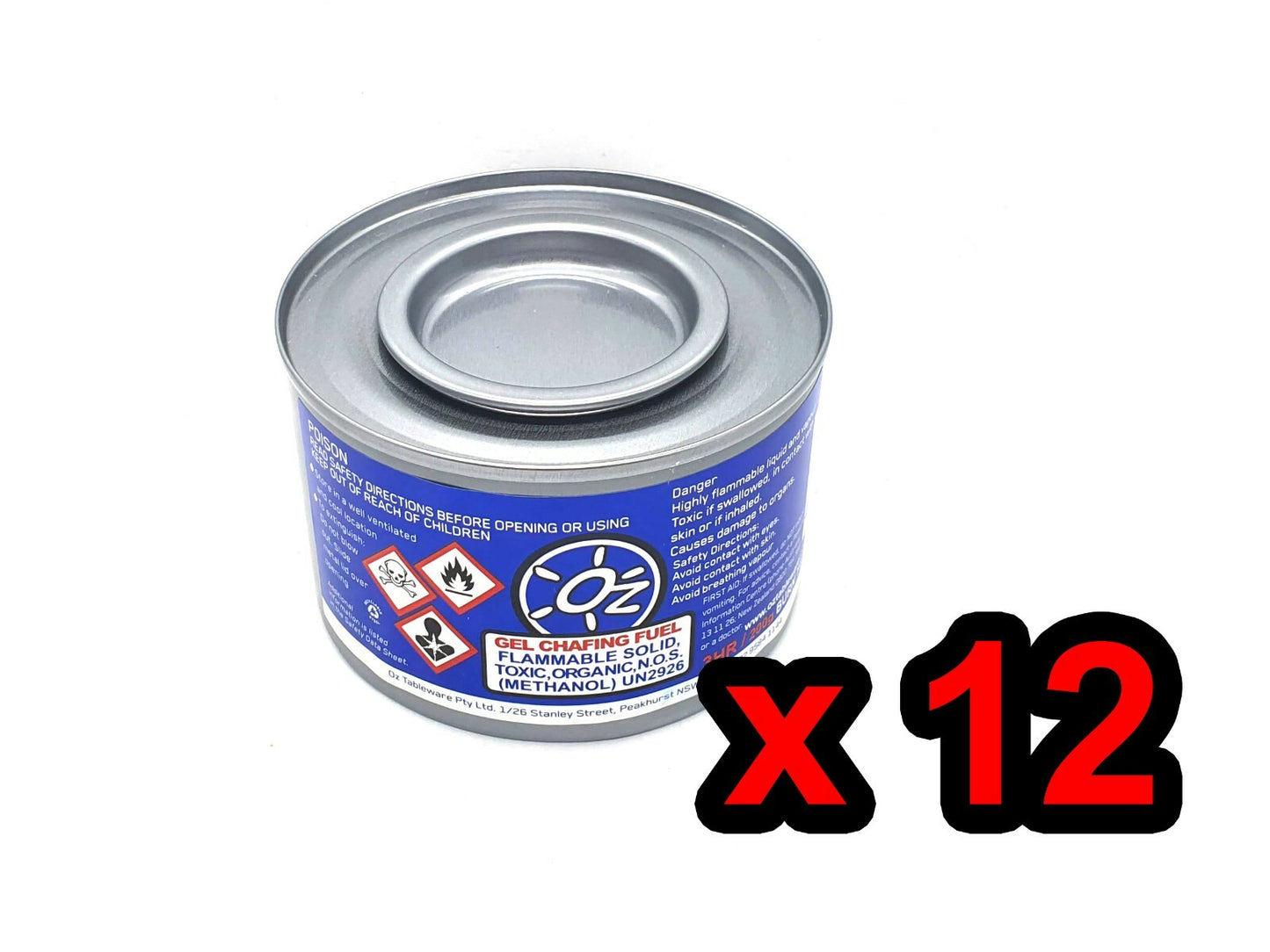 Portable Methanol Gel Food Heating Warmer Chafing Dish Outdoor Camping 3 Hr Burn