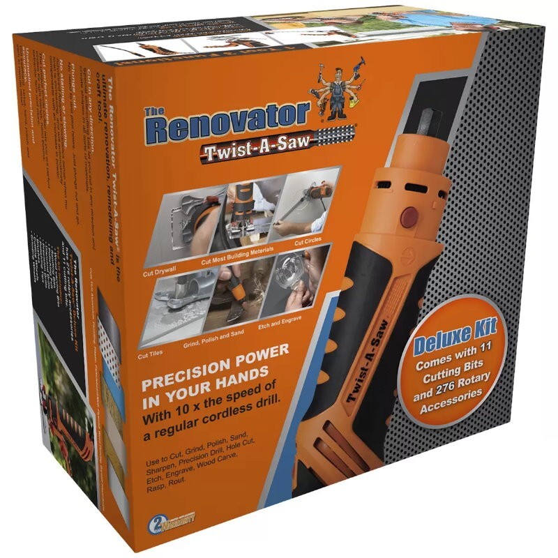 The Renovator 287pc Twist-a-Saw 550W Multi-Purpose Deluxe Power Tool Kit